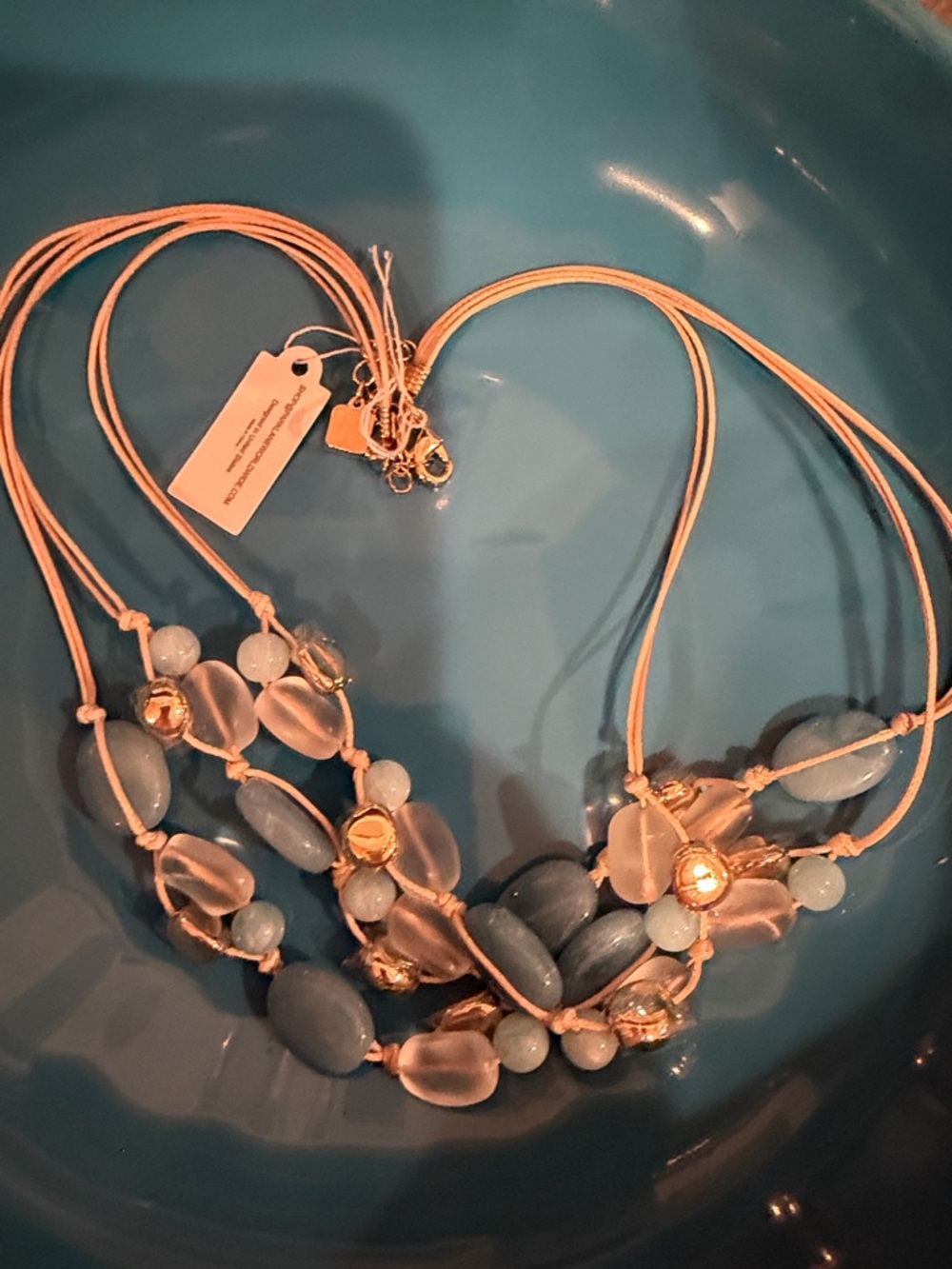 Park Lane Blue and Gold Multi-Strand Statement Necklace